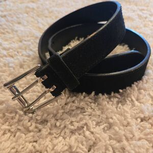 Black Suede Leather Belt M/L